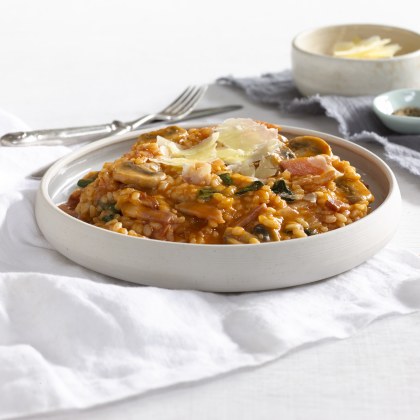 Bacon, Tomato and Spinach Risotto